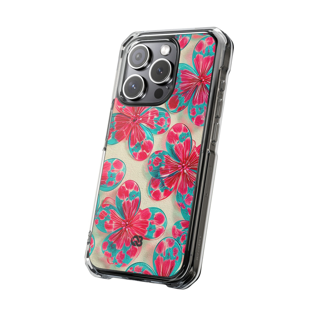 Lucite Jelly Bloom · Clear Impact Magnetic Phone Case for iPhone · Pink
