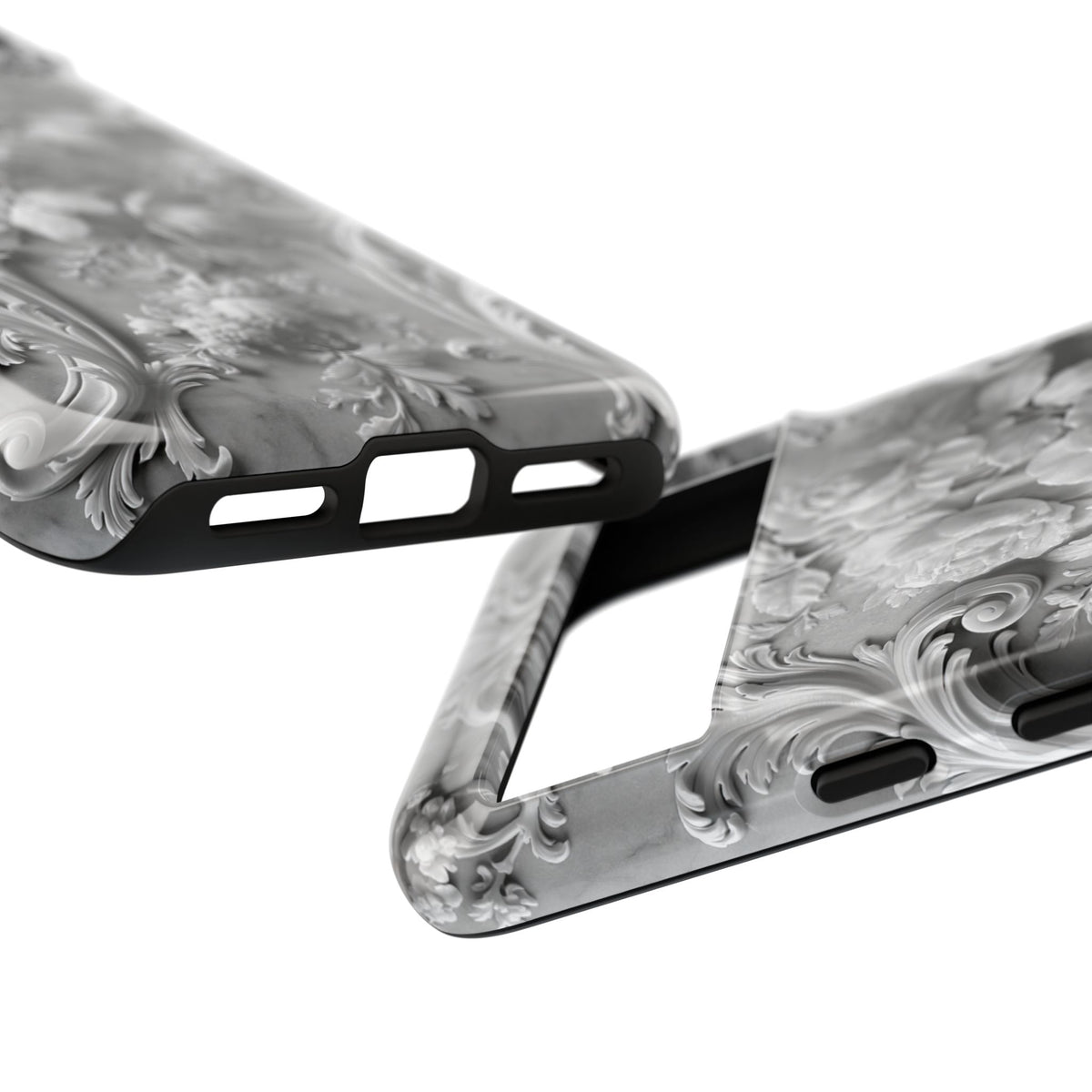Rococo Marble Rose · Tough Phone Case for Pixel ·  White
