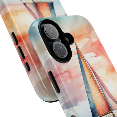 Crimson Horizon Sail · Tough Hoesje voor iPhone