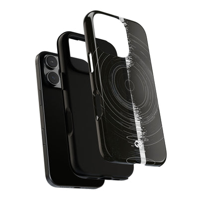 Black Tough Phone Case for iPhone - Obsidian Orbital Signal