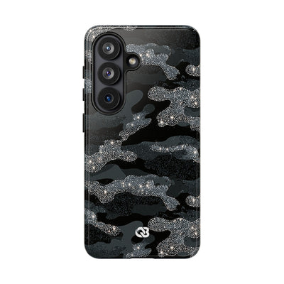 Glitter Shadow Camo · Tough Phone Case for Samsung · Black