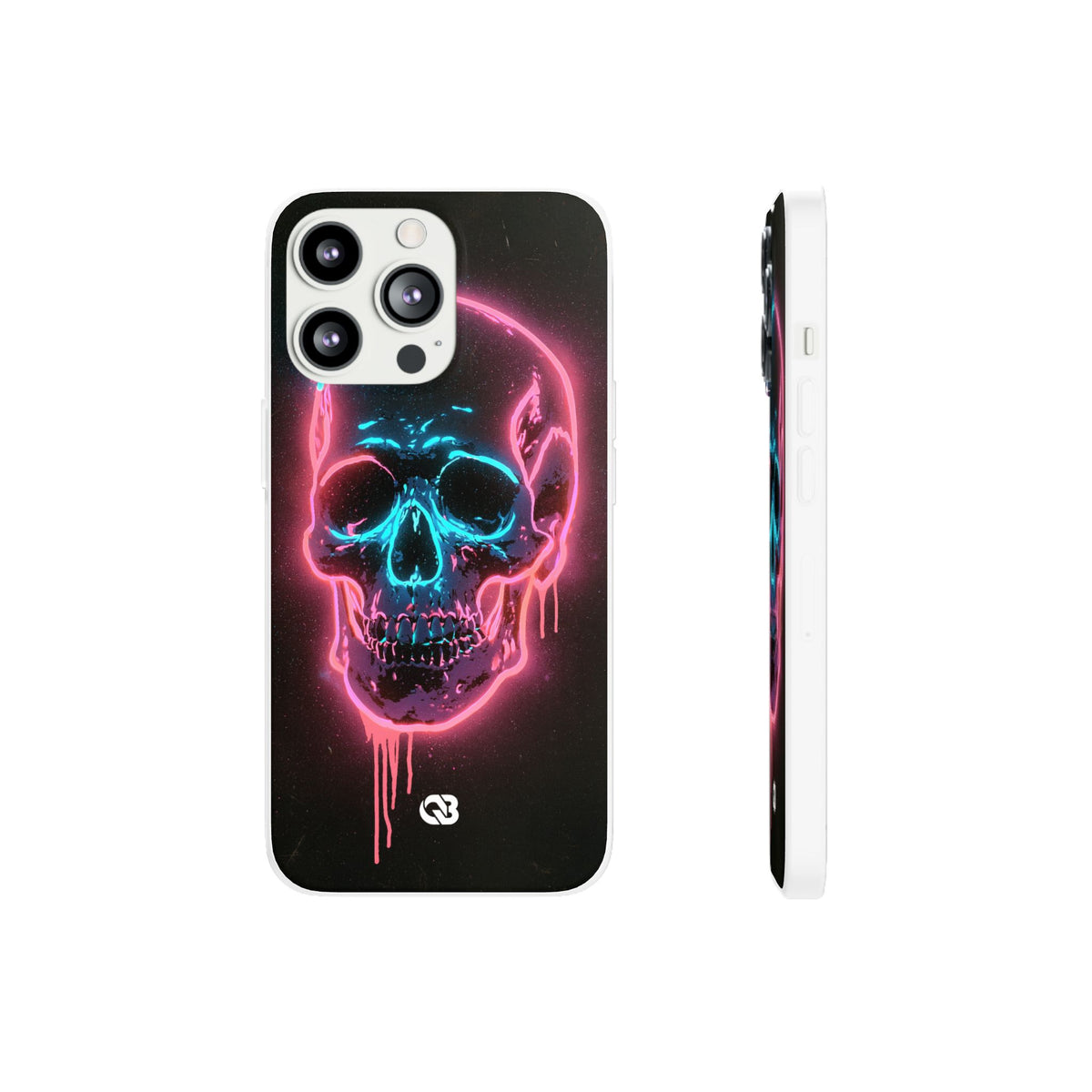 Neon Drip Skull · Lite Phone Case for iPhone ·  Black