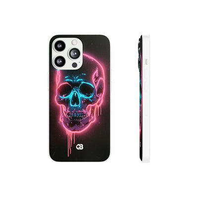 Neon Drip Skull · Lite Phone Case for iPhone ·  Black