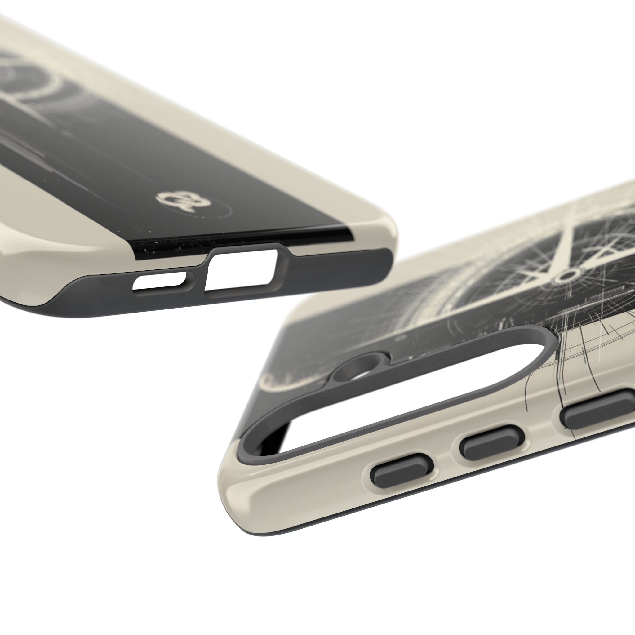 Beige Tough Phone Case for Samsung - Zenith Vector Spire