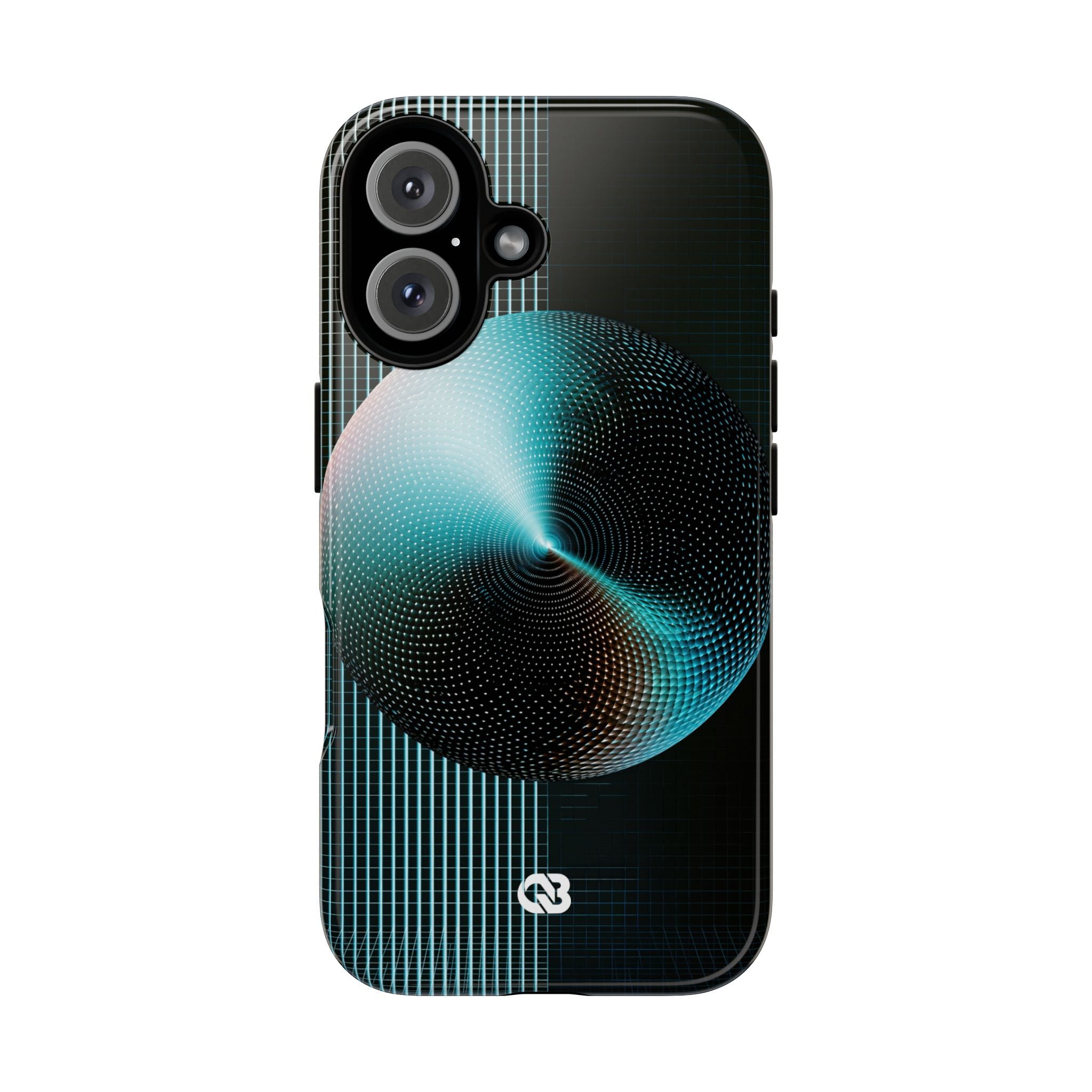Blue Tough Phone Case for iPhone - Cyan Vector Sphere