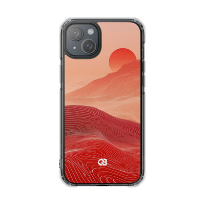 Red Impact MagSafe Phone Case for iPhone - Crimson Ridge Lines