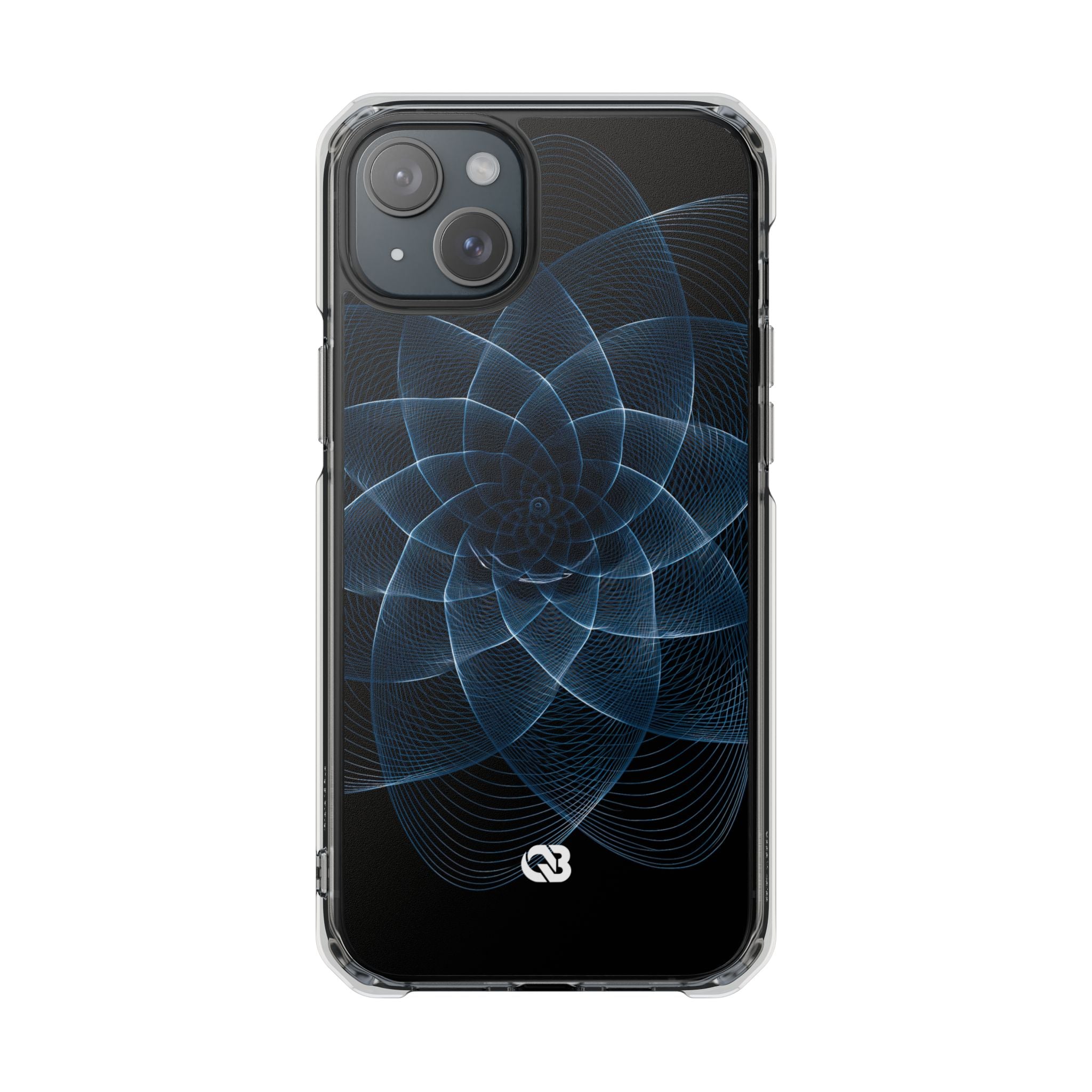 Blue Impact MagSafe Phone Case for iPhone - Cobalt Geometric Bloom