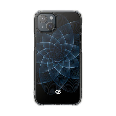 Blue Impact MagSafe Phone Case for iPhone - Cobalt Geometric Bloom