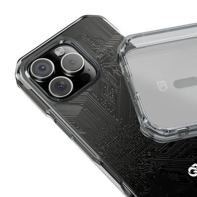 Obsidian Circuitry · Clear Impact Magnetic Phone Case for iPhone ·  Black