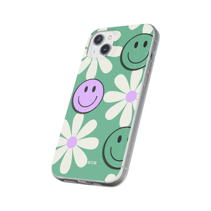 Smiley Daisy Glow iPhone 14 Plus Case - Soft