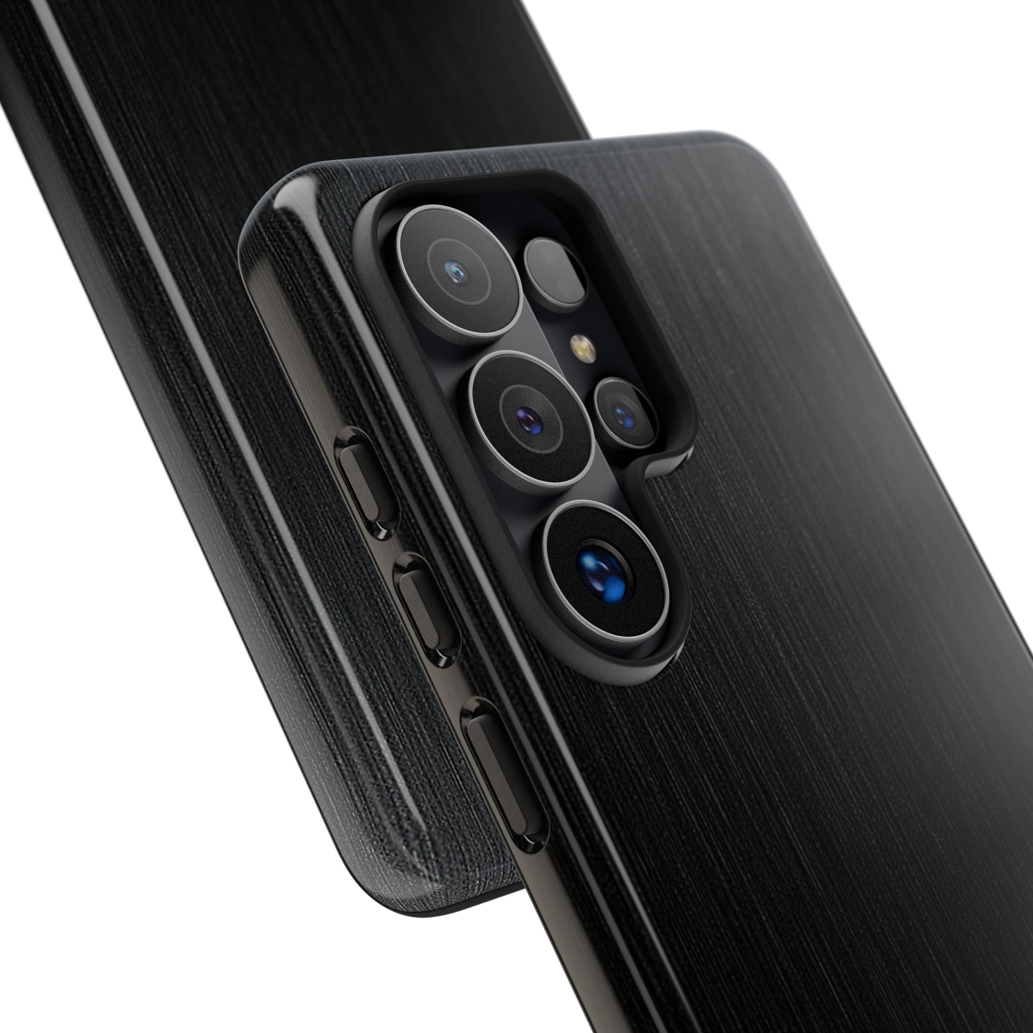 Black Tough Phone Case for Samsung - Brushed Obsidian Slate