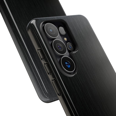 Black Tough Phone Case for Samsung - Brushed Obsidian Slate