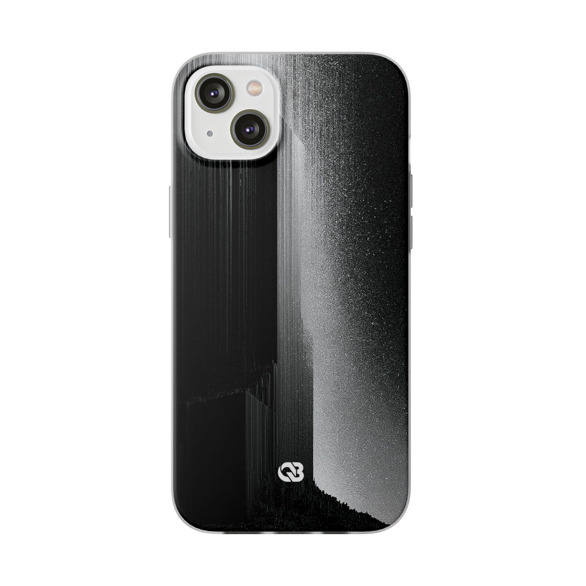 Black Lite Phone Case for iPhone - Brutalist Pixel Monolith
