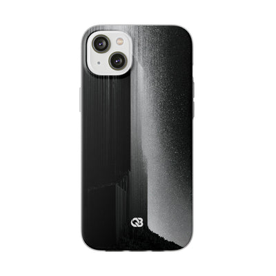 Black Lite Phone Case for iPhone - Brutalist Pixel Monolith
