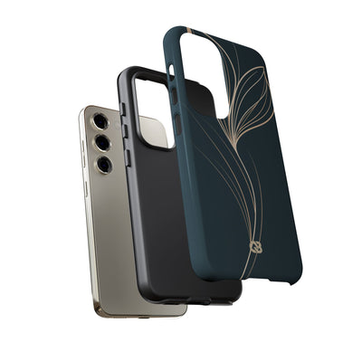 Teal Tough Phone Case for Samsung - Sandstone Silk Flora