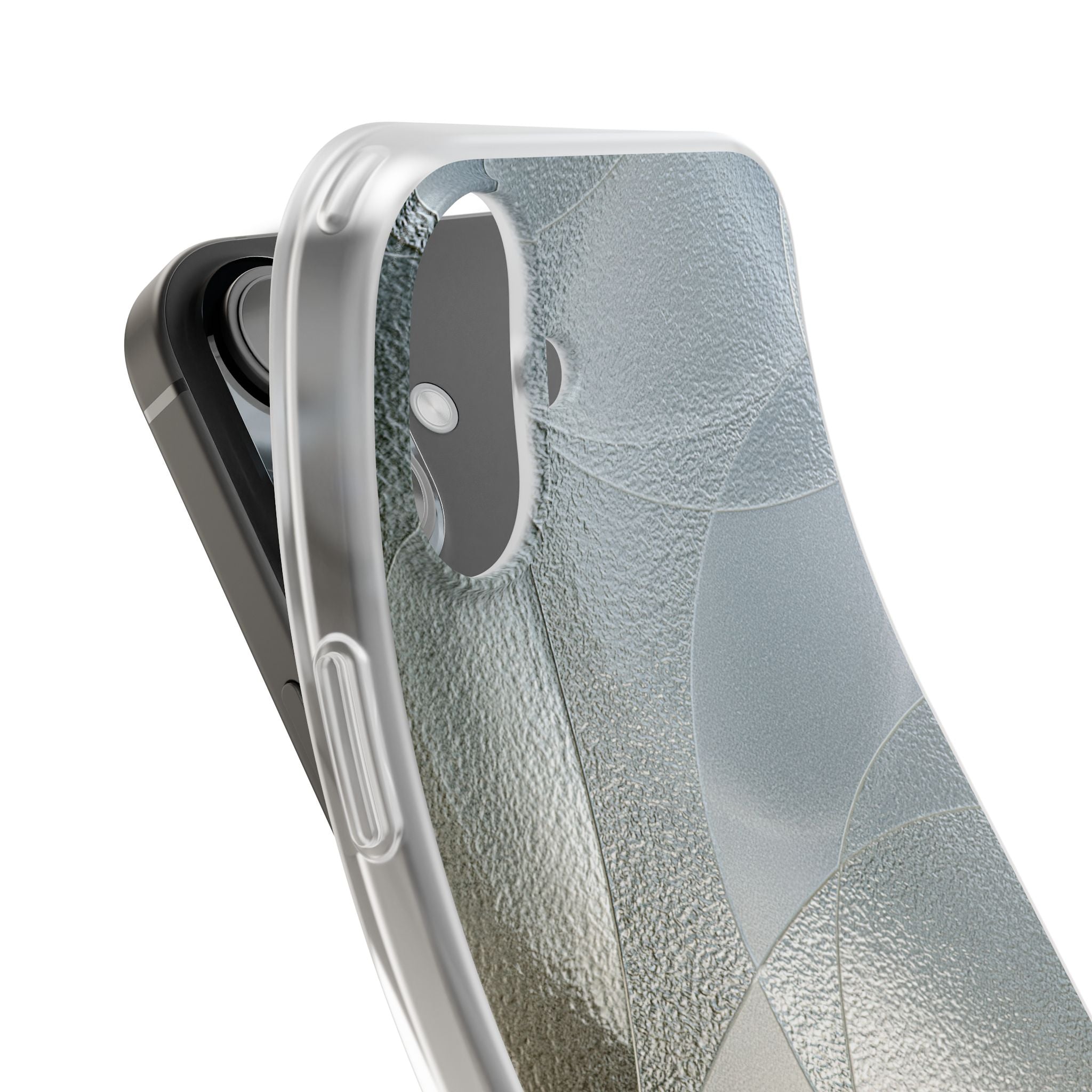 Silver Lite Phone Case for iPhone - Frosted Silver Mosaic