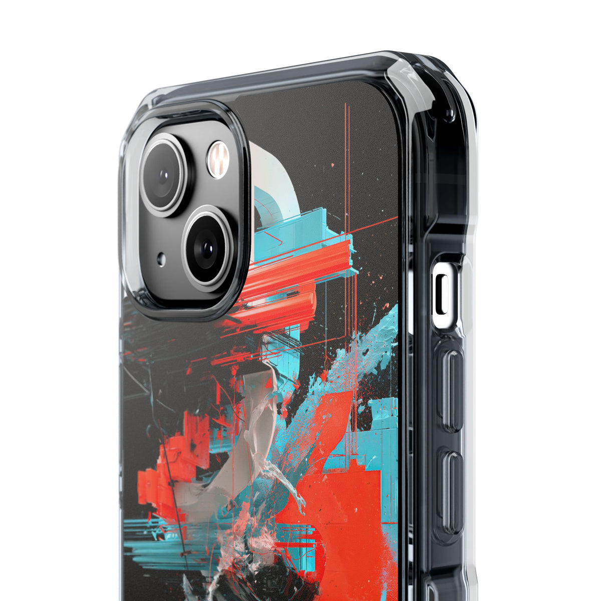 Fragmented Cyber Core · Clear Impact Magnetic Phone Case for iPhone ·  Black