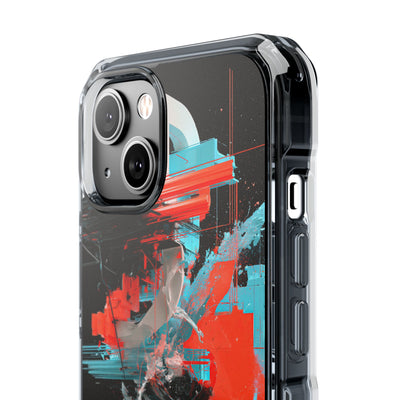 Fragmented Cyber Core · Clear Impact Magnetic Phone Case for iPhone ·  Black