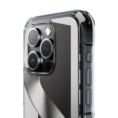 Grey Impact MagSafe Phone Case for iPhone - Obsidian Moiré Wave