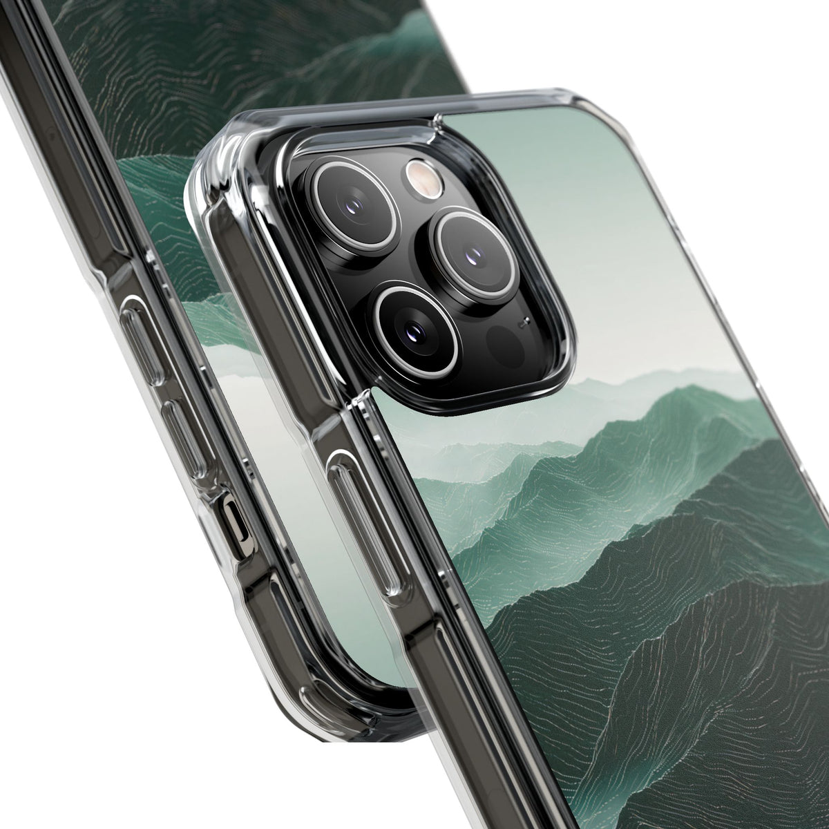 Alpine Mist · Clear Impact Magnetic Phone Case for iPhone · Green