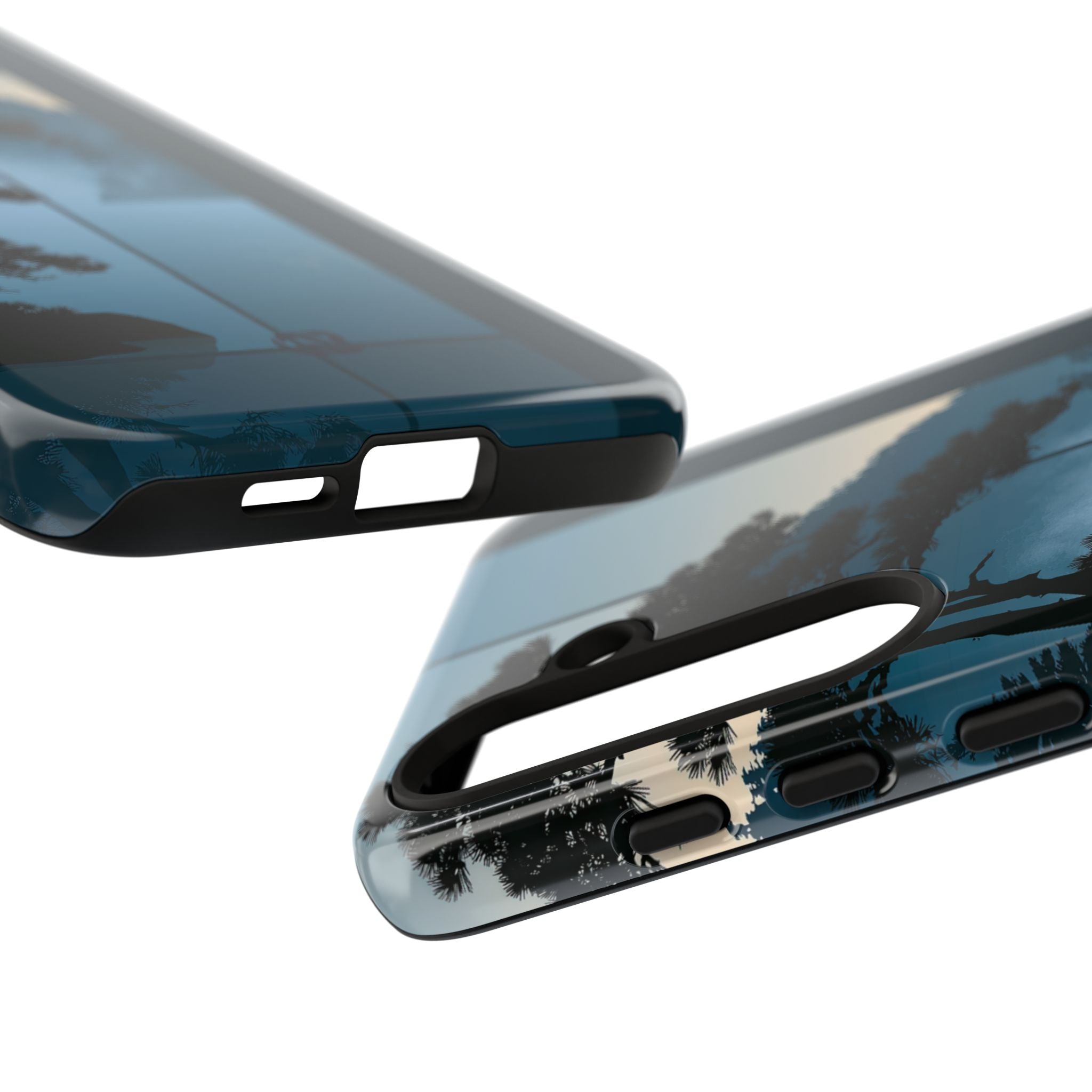 Blue Tough Phone Case for Samsung - Kyoto Mist Pine