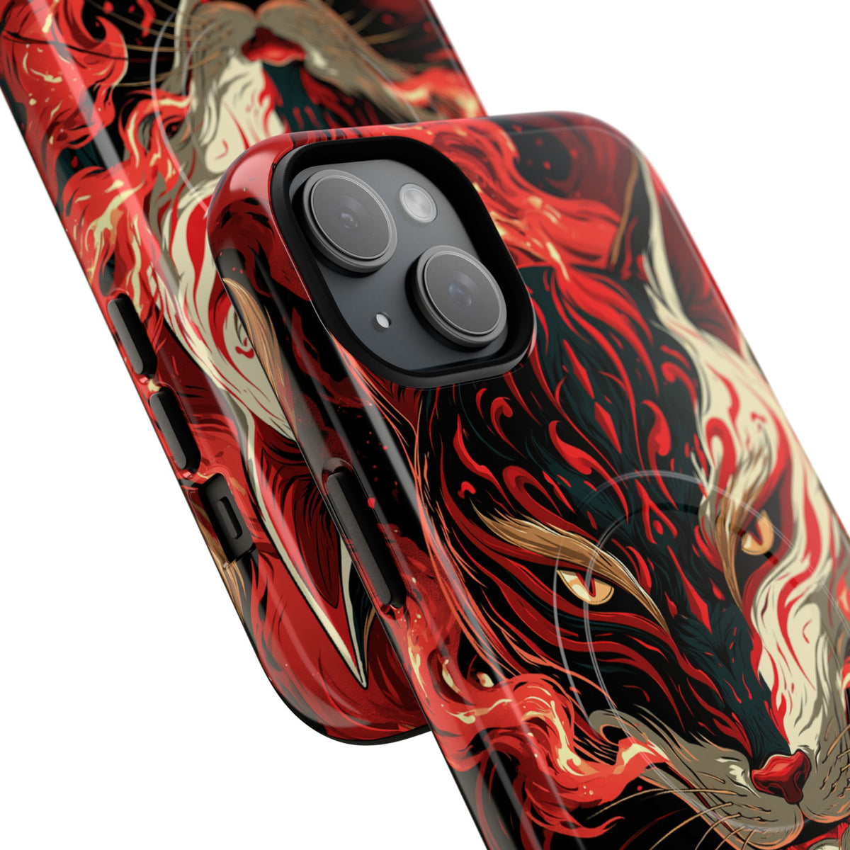 Crimson Kitsune Spirit · Tough 2.0 Magnetic Phone Case for iPhone · Red