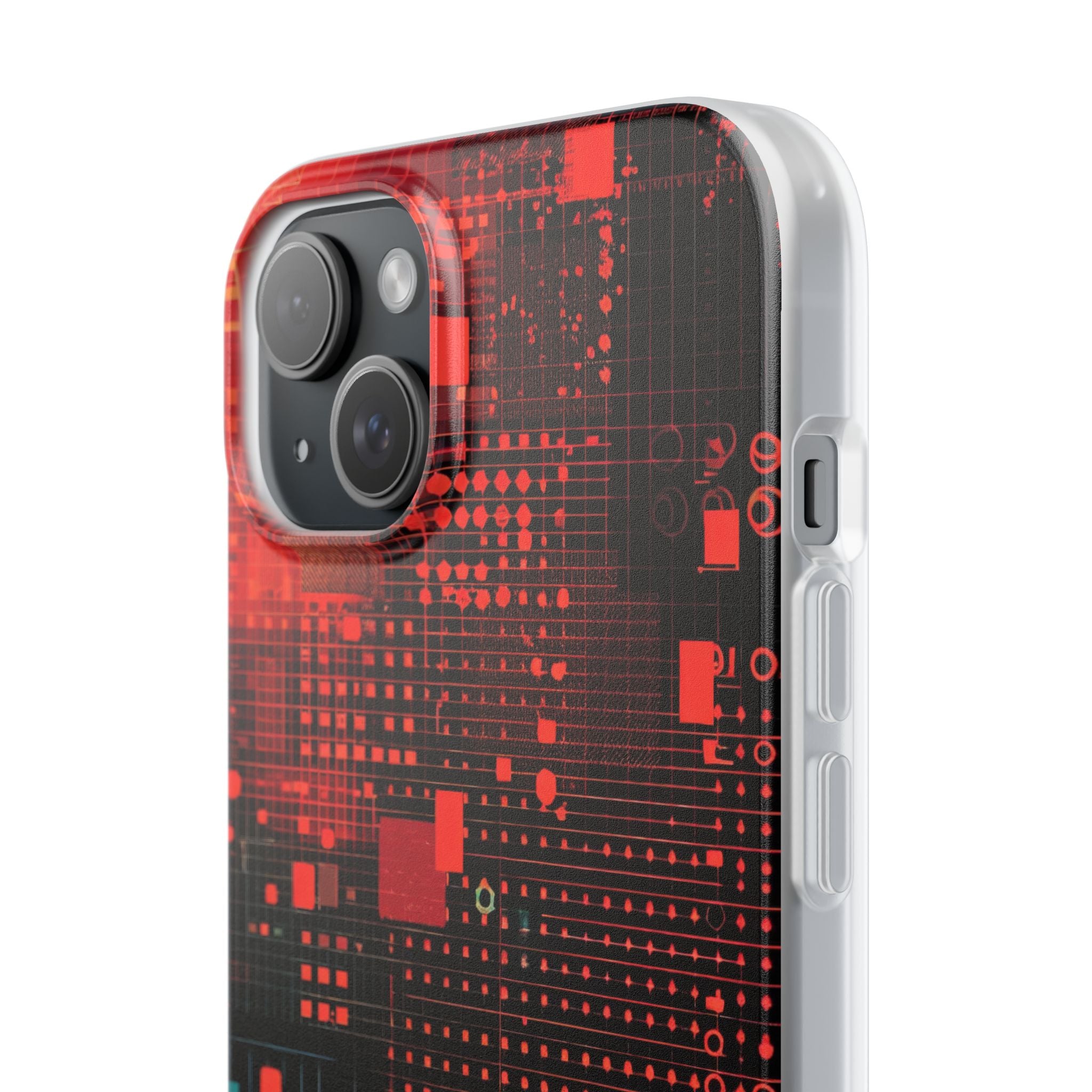 Grid Fusion iPhone 15 Plus Case - Soft
