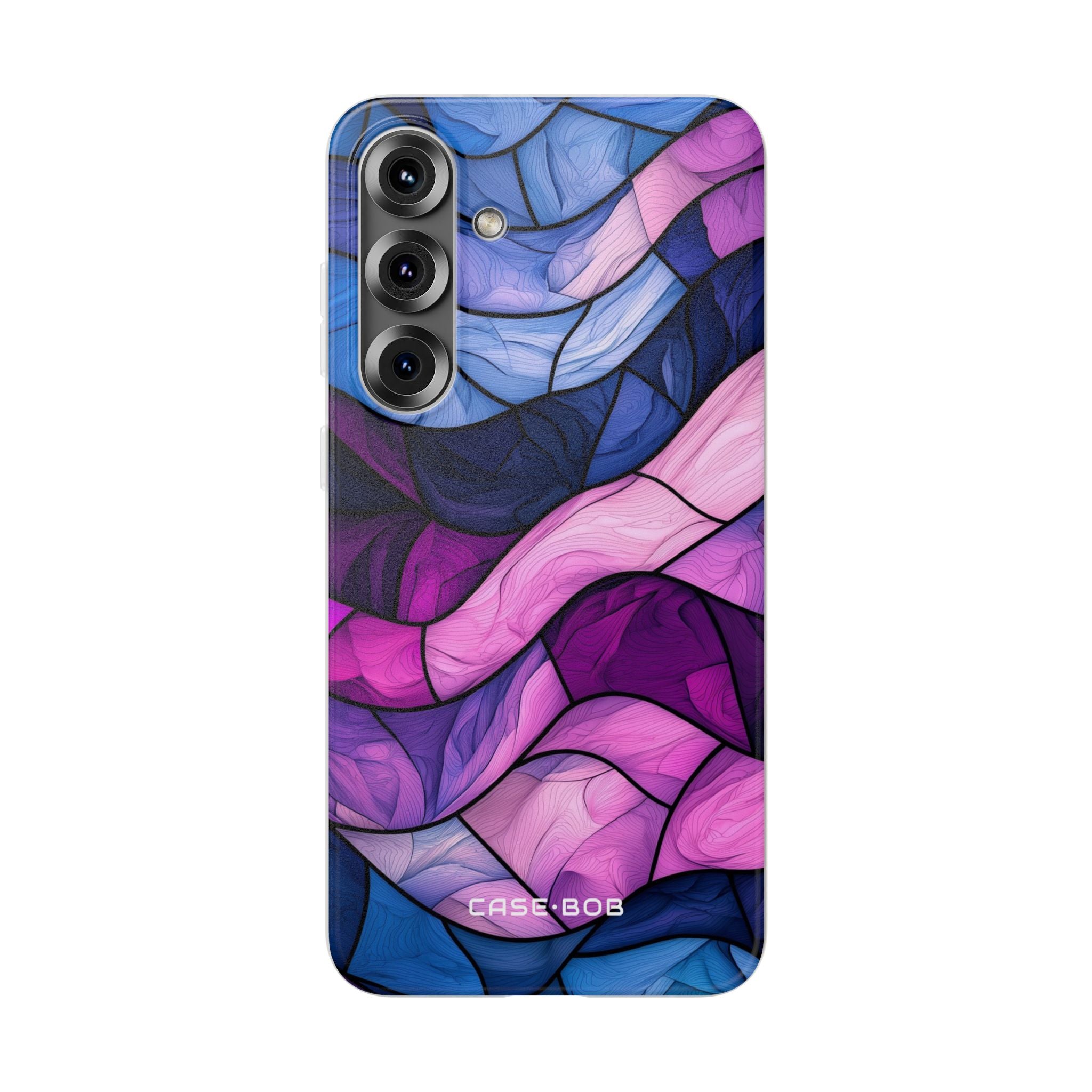 Wavy Violet Bands Samsung S25 Plus Case - Soft