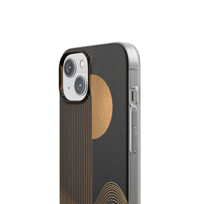 Gold Lite Phone Case for iPhone - Gilded Obsidian Dunes