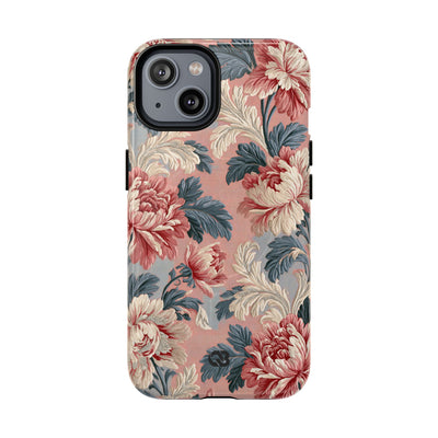 Blush Peony Jacquard · Tough 2.0 Magnetic Phone Case for iPhone · Pink
