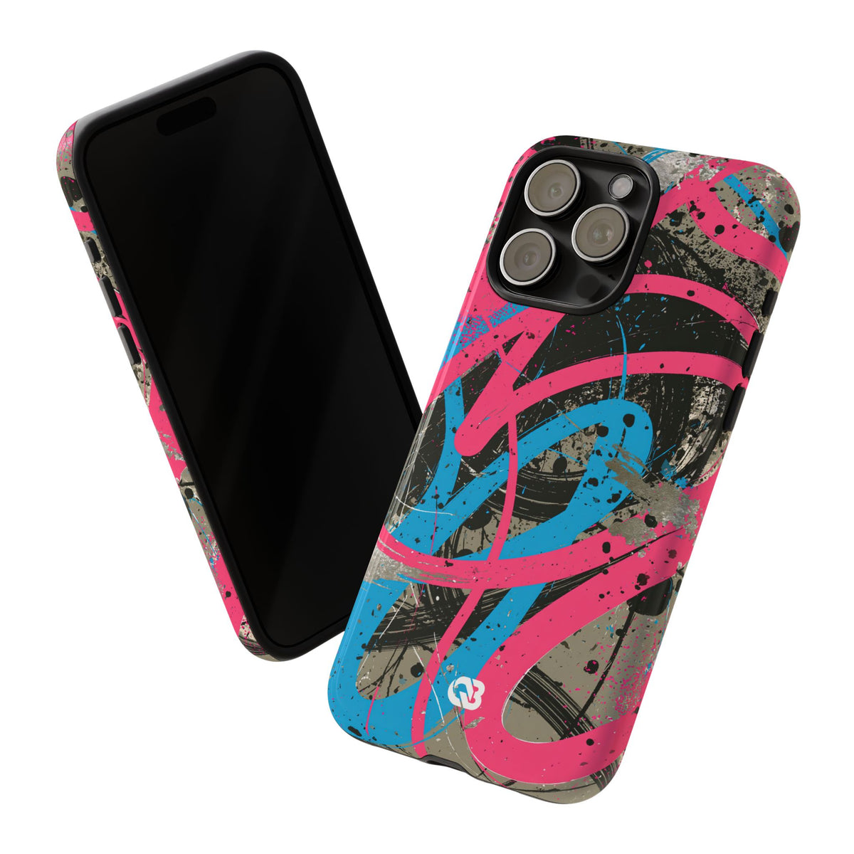 Cyber Splatter Flow · Tough Phone Case for iPhone · Pink