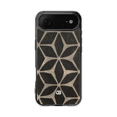 Concrete Mosaic Star · Clear Impact Magnetic Phone Case for iPhone · Black