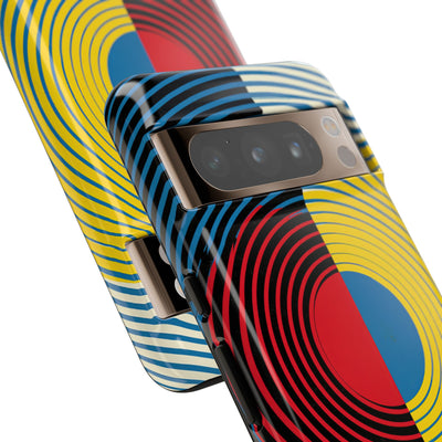Blue Tough Phone Case for Google Pixel - Primary Circuit Orbit