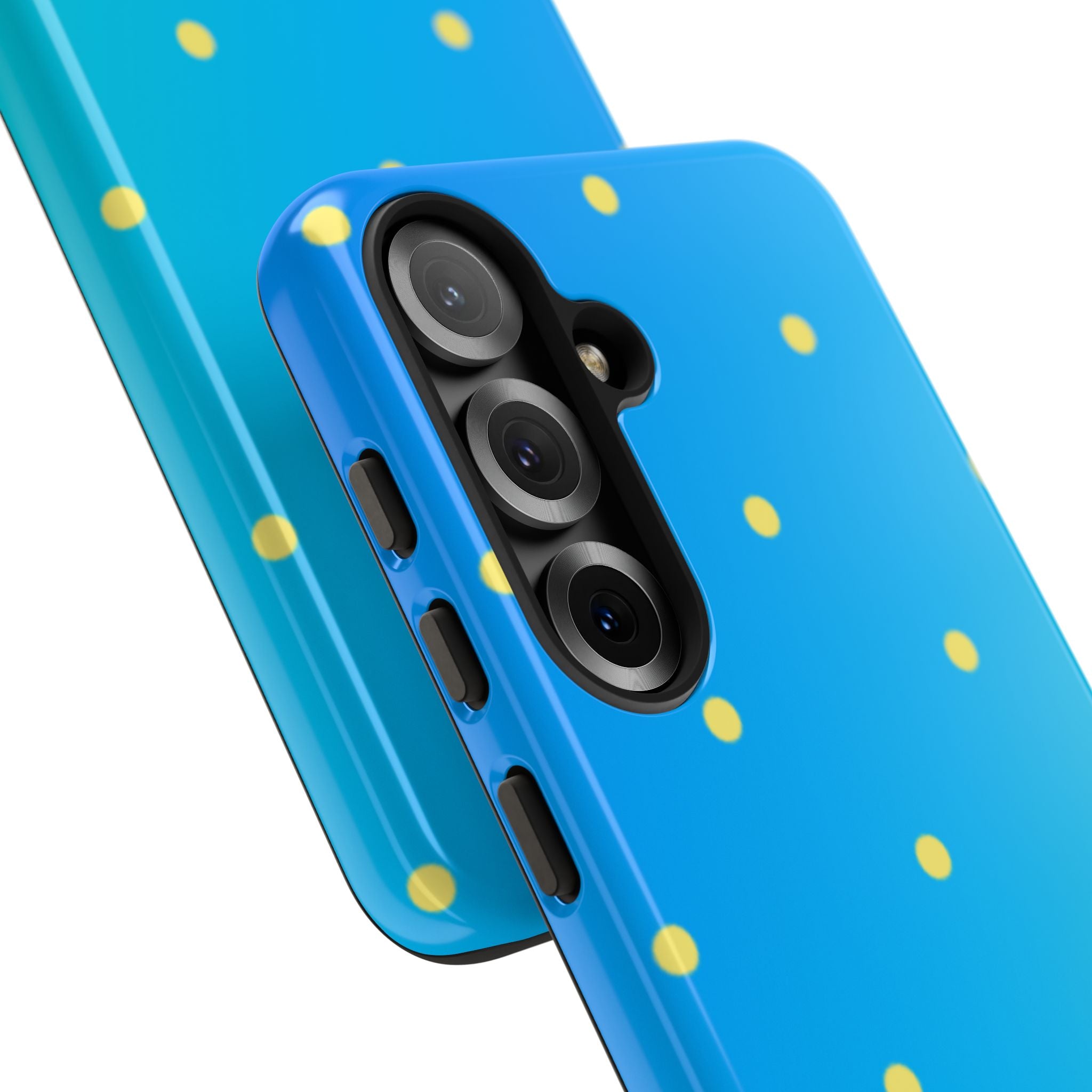 Cyan Sun Dots · Tough Custodia per Samsung