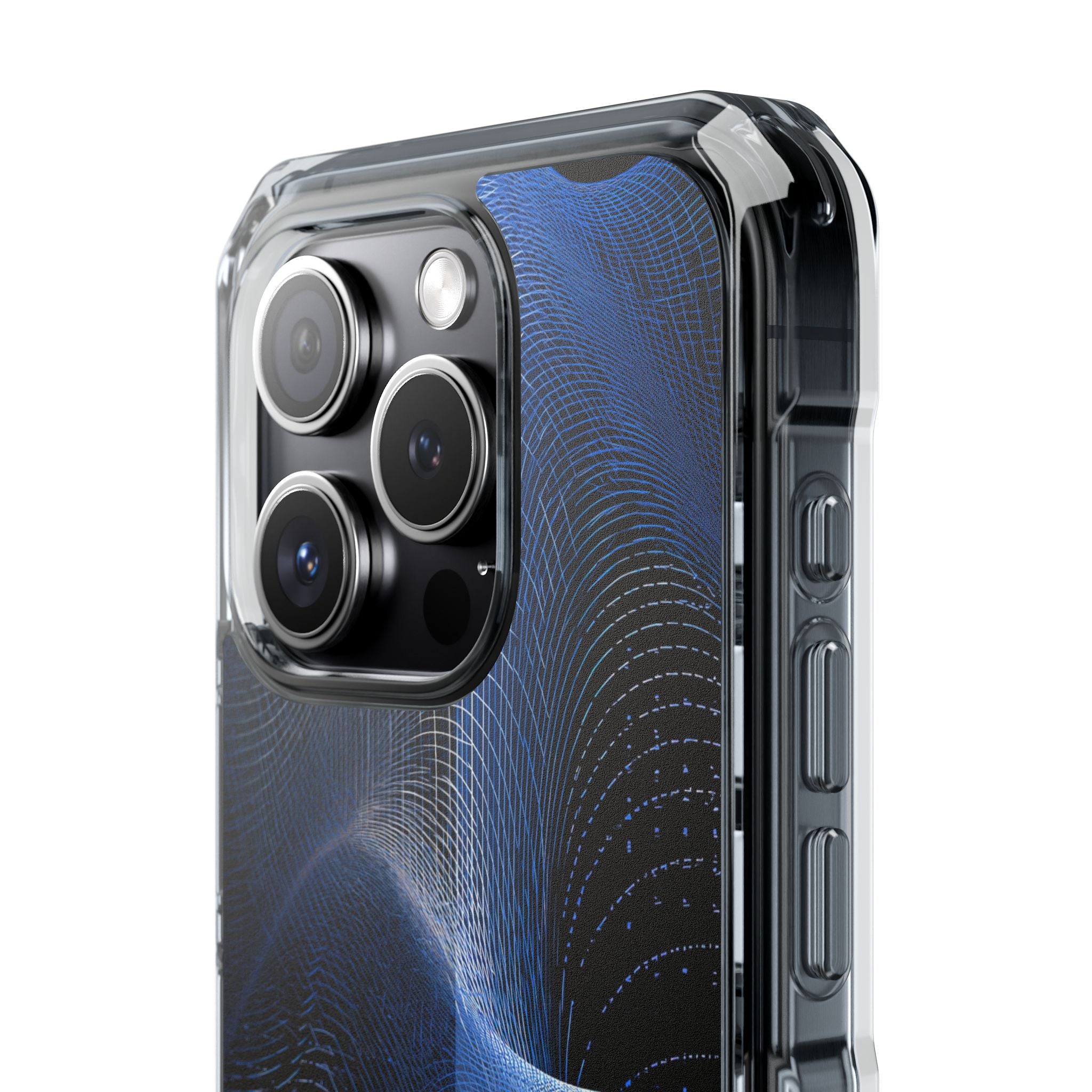 Blue Impact MagSafe Phone Case for iPhone - Electric Blue Flux