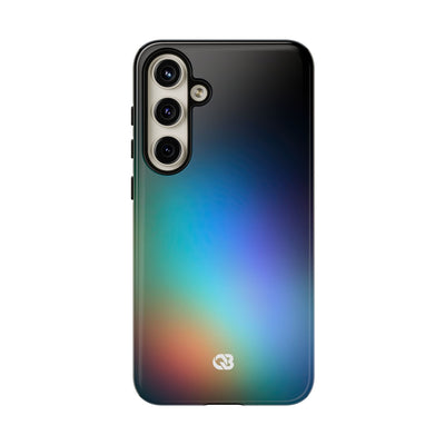 Black Tough Phone Case for Samsung - Electric Prism Grain