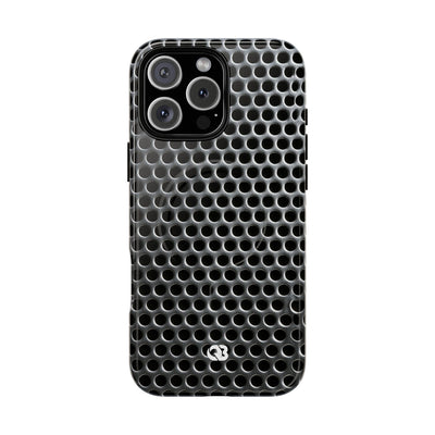 Brushed Perforated Steel · Tough 2.0 Magnetic Phone Case for iPhone · Silver