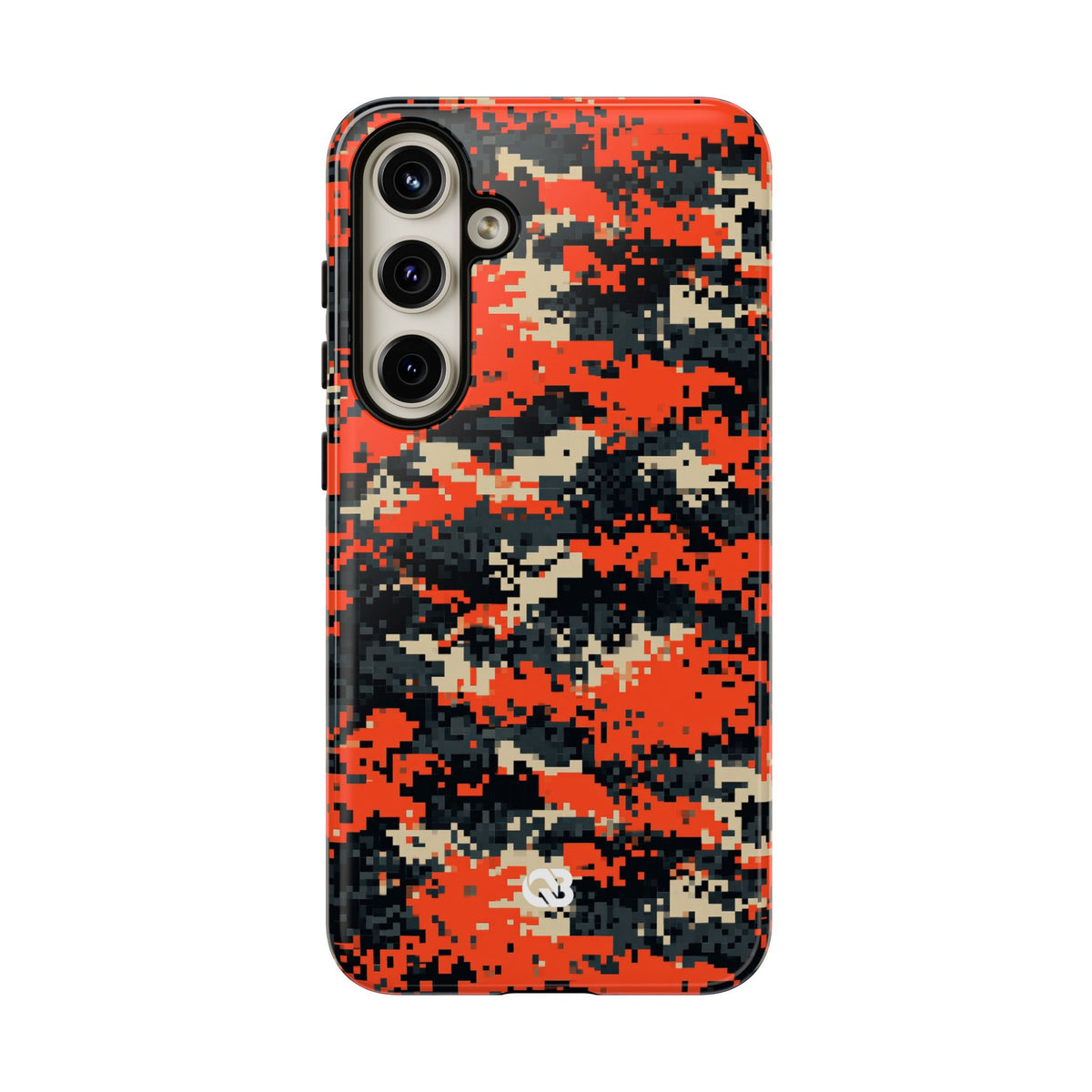 Signal Pixel Camo · Tough Phone Case for Samsung · Orange