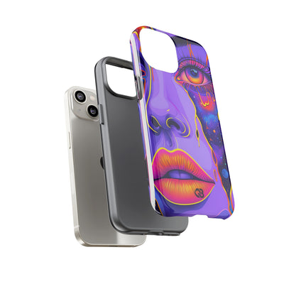 Violet Cosmic Gaze · Tough Custodia per iPhone