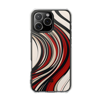 Karmesin Fluss Wellen · Impact Handyhülle für iPhone · Magsafe