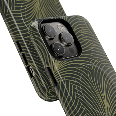 Green Tough 2.0 Magsafe Phone Case for iPhone - Dark Olive Plume