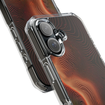 Caldera Ridge · Clear Impact Magnetic Phone Case for iPhone · Orange