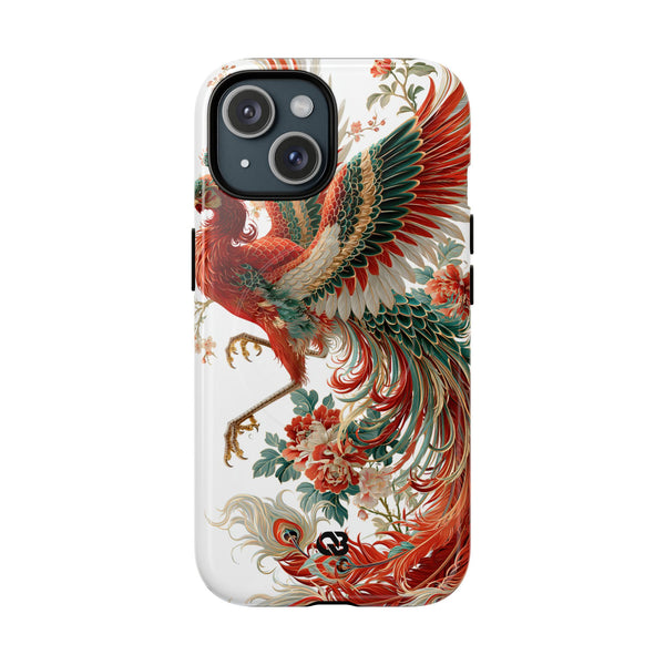 Vermilion Imperial Phoenix · Tough 2.0 Magnetic Phone Case for iPhone · Red