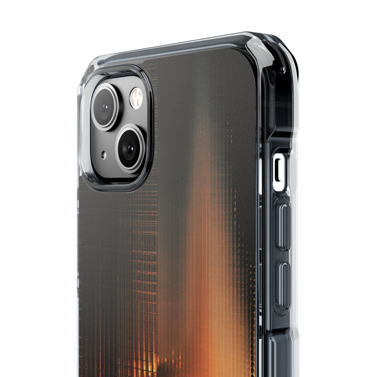Luminous Grid · Clear Impact Magnetic Phone Case for iPhone · Black