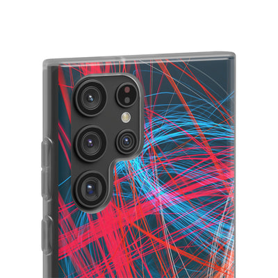 Neon Fiber Stream · Lite Phone Case for Samsung · Red