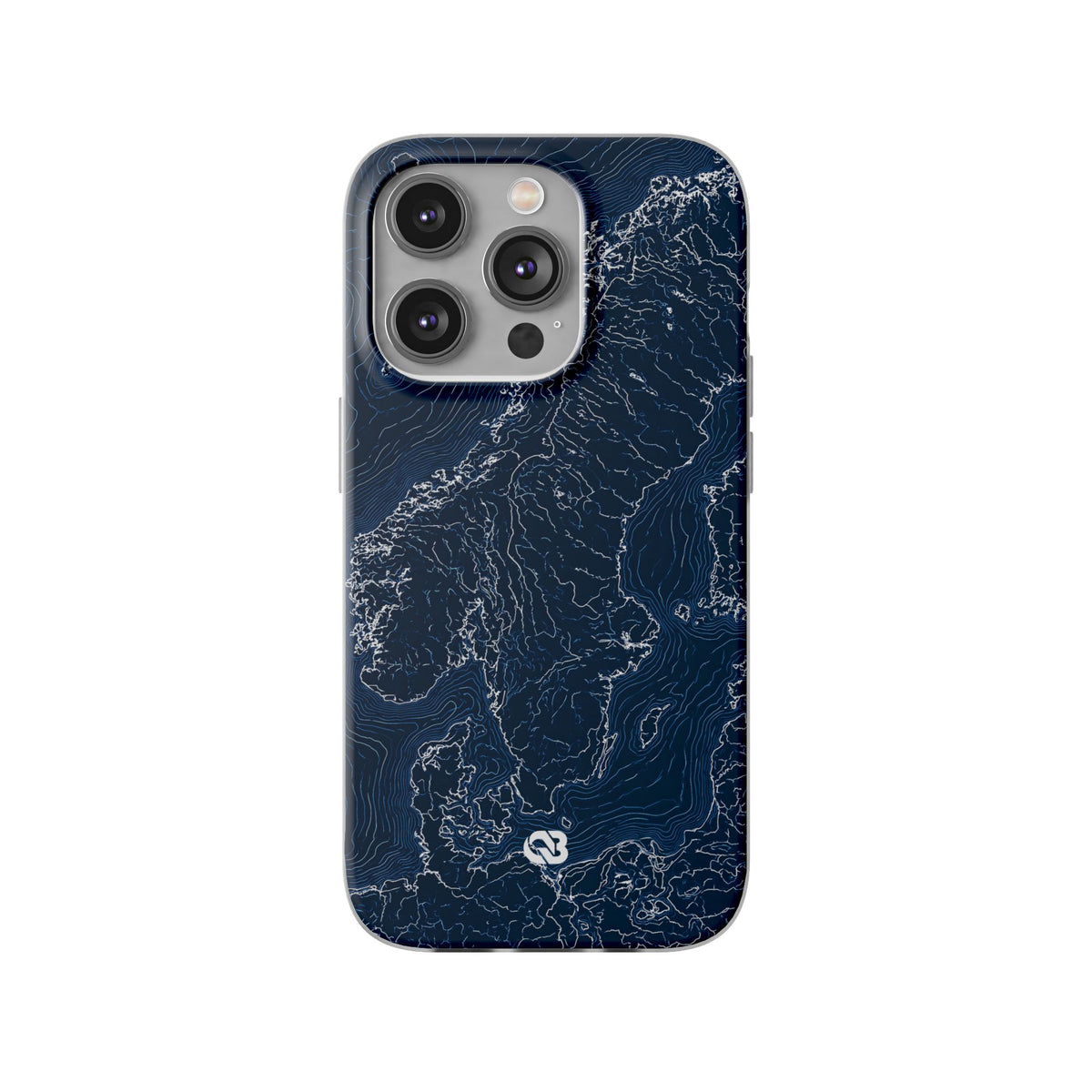 Nordic Contour Chart · Lite Phone Case for iPhone ·  Blue