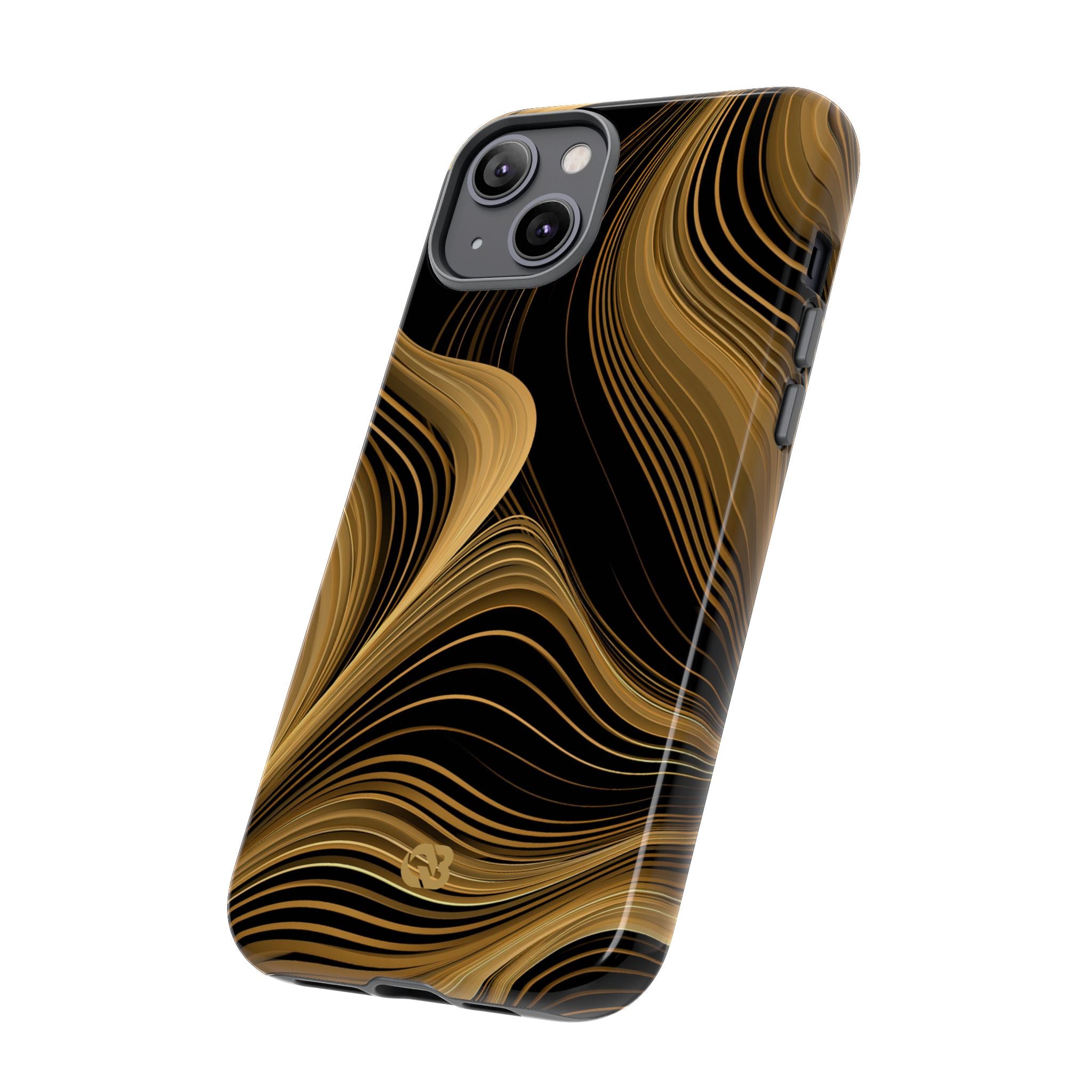 Gold Tough Phone Case for iPhone - Molten Copper Strands