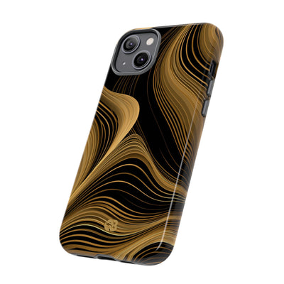Gold Tough Phone Case for iPhone - Molten Copper Strands
