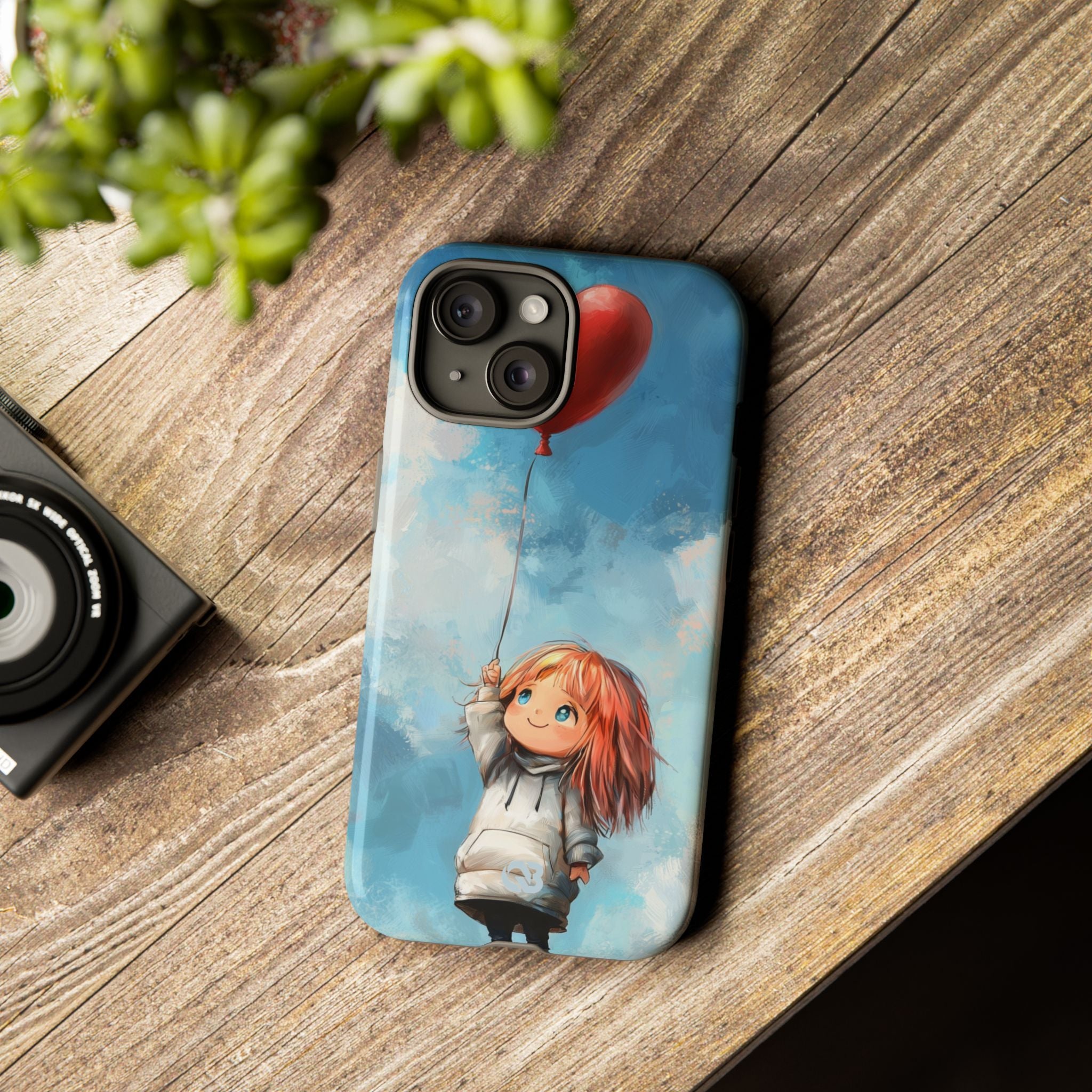 Crimson Heart Sky · Tough Phone Case for iPhone