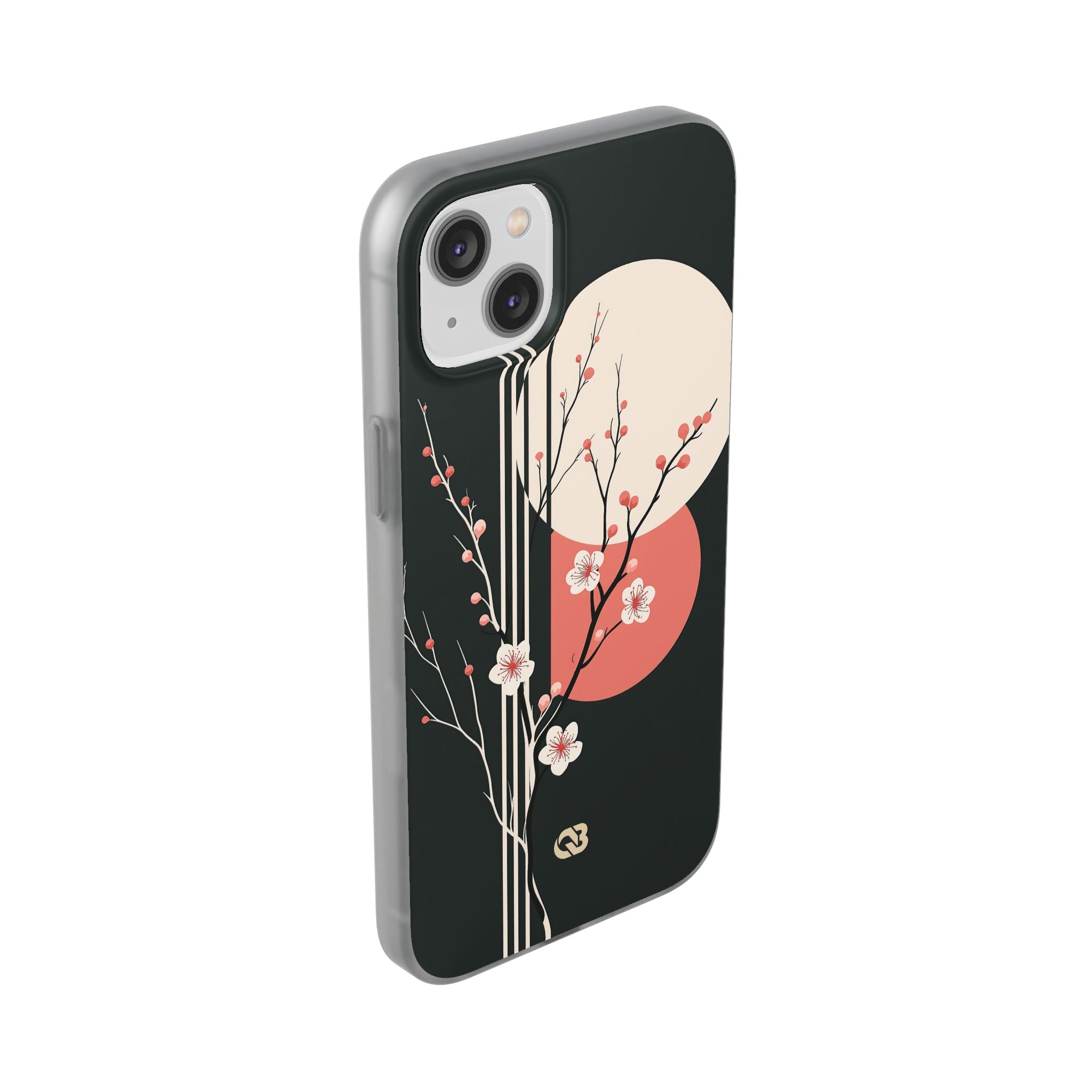 Black Lite Phone Case for iPhone - Kyoto Midnight Blossom
